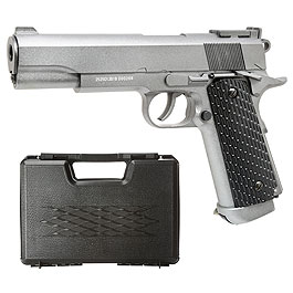 Ersatzteilset Well M1911 Combat Vollmetall CO2 NBB 6mm BB grau inkl. Koffer