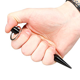 Kleinbild 6 Kubotan mit gewelltem Griff und Schl�sselanh�nger