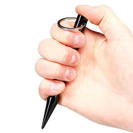 Kleinbild 8 Kubotan mit gewelltem Griff und Schl�sselanh�nger