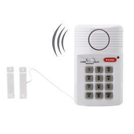 Sicherheitsalarm-Set mit Bedienelement und Codeeingabe