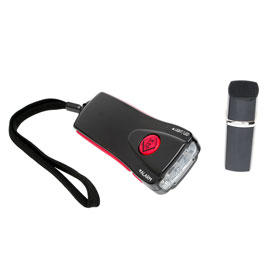 Geschenkset mit LED Alarm-Taschenlampe und Alarm-Lippenstift schwarz Bild 2