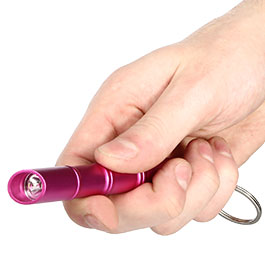 Kubotan Light Defender mit integrieter LED-Taschenlampe und Schlüsselring pink Bild 5