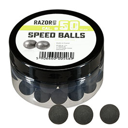 Produktbild zu Razor Gun Rubber Balls Gummikugeln Kaliber .50 schwarz 50er  ...