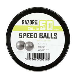 Kleinbild 3 Razor Gun Rubber Balls Gummikugeln Kaliber .50 schwarz 50er Dose