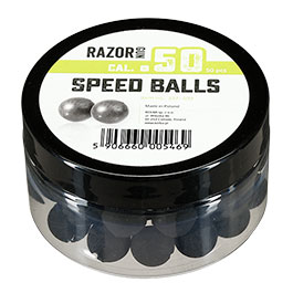 Kleinbild 4 Razor Gun Rubber Balls Gummikugeln Kaliber .50 schwarz 50er Dose