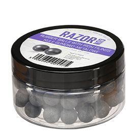 Razor Gun Rubber Steel Balls Gummikugeln mit Eisenfllung Kaliber .43 grau 100er Dose