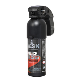 VESK RSG Police Pfefferspray, 400 ml Breitstrahl mit Weitstrahlventil