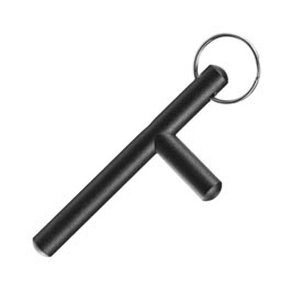 Kubostick Schlsselanhnger Kubotan Aluminium 14 cm schwarz inkl. Druckpunktkarte