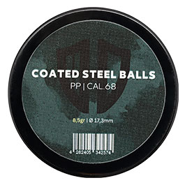 Kleinbild 3 Coated Steel Balls Kaliber .68 mit Kunststoffmantel 8,5g oliv 20er Dose
