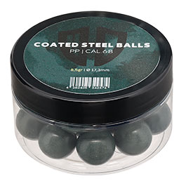 Kleinbild 4 Coated Steel Balls Kaliber .68 mit Kunststoffmantel 8,5g oliv 20er Dose