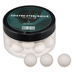Coated Steel Balls Kaliber .68 mit Kunststoffmantel 8,5g weiss 20er Dose