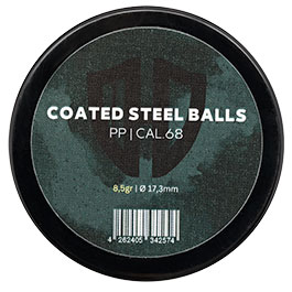 Kleinbild 3 Coated Steel Balls Kaliber .68 mit Kunststoffmantel 8,5g weiss 20er Dose