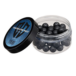Kleinbild 2 Coated Steel Balls Kaliber .50 mit Kunststoffmantel 4,0g schwarz 50er Dose