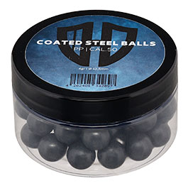 Kleinbild 4 Coated Steel Balls Kaliber .50 mit Kunststoffmantel 4,0g schwarz 50er Dose
