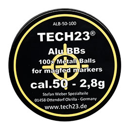 Kleinbild 3 Tech23 Aluminium Kugeln 2,8g Kaliber .50 silber 100er Dose