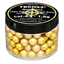 Kleinbild 4 Tech23 Gold-Shot extra harte Aluminium Kugeln 1,8g Kaliber .43 goldfarben 150er Dose