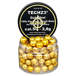 Kleinbild 1 Tech23 Gold-Shot extra harte Aluminium Kugeln 2,8g Kaliber .50 goldfarben 100er Dose
