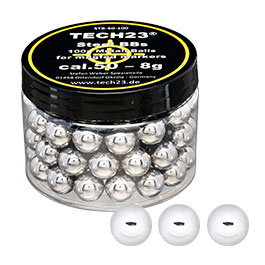Produktbild zu Tech23 Chromstahlkugeln 8g Kaliber .50 silber 100er Dose ...