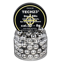 Kleinbild 1 Tech23 Chromstahlkugeln 8g Kaliber .50 silber 100er Dose