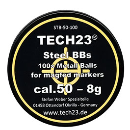 Kleinbild 3 Tech23 Chromstahlkugeln 8g Kaliber .50 silber 100er Dose