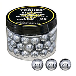 Produktbild zu Tech23 Chromstahlkugeln 8g Kaliber .50 silber 100er Dose ...