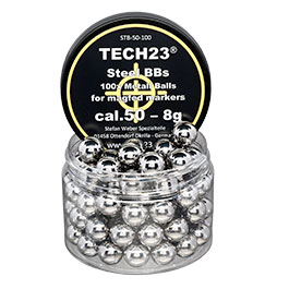 Kleinbild 1 Tech23 Chromstahlkugeln 8g Kaliber .50 silber 100er Dose