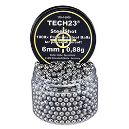 Kleinbild 1 Tech23 Chromstahlkugeln 0,88g Kaliber 6 mm BB silber 1000er Dose