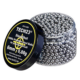 Kleinbild 2 Tech23 Chromstahlkugeln 0,88g Kaliber 6 mm BB silber 1000er Dose