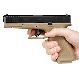 Kleinbild 5 Glock 17 Gen.5 T4E mit Metallschlitten CO2-RAM Pistole Kal. .43 schwarz / coyote French Edition