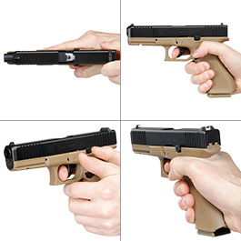 Kleinbild 9 Glock 17 Gen.5 T4E mit Metallschlitten CO2-RAM Pistole Kal. .43 schwarz / coyote French Edition