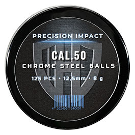 Kleinbild 3 Precision Impact Chromstahlkugeln 8g Kaliber .50 silber 125er Dose