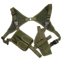 Mil-Tec Schulterholster Nylon oliv, rechts und links geeignet.