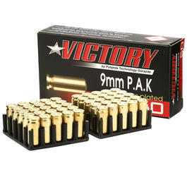 Victory Knallpatronen Kal. 9mm P.A.K. mit vermessingter Stahlhlse 50 Stck