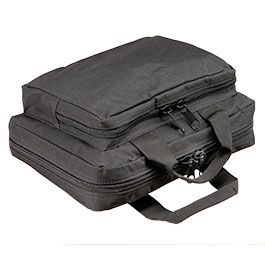 Coptex Doppel-Pistolentasche fr zwei Waffen mit Auentasche schwarz