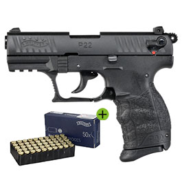 Walther P22Q Schreckschuss Pistole 9mm P.A.K. brniert inkl. Walther Platzpatronen