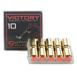Victory Pfefferpatronen 9mm P.A. 10 Schuss Versand erfolgt nur Montags mit Gefahrgutspedition Victory Pfefferpatronen 9mm P.A. 10 Schuss Versand erfolgt nur Montags mit Gefahrgutspedition