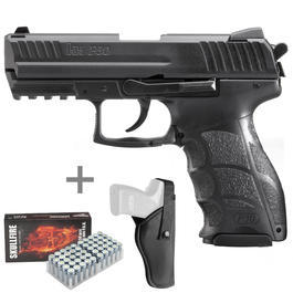 Heckler & Koch P30 Schreckschuss-Pistole 9 mm P.A.K. brniert inkl. Holster u. Marken-Platzpatronen