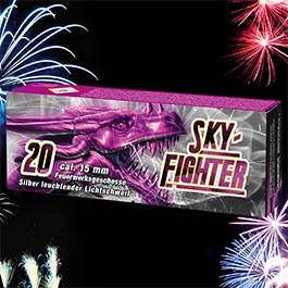 Sky Fighter Signaleffekte mit silber leuchtendem Lichtschweif 20 Stck fr Schreckschusswaffen
