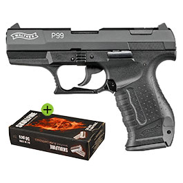 Thumbnail Walther P99 Schreckschuss Pistole Kal. 9mm P.A.K. brniert + 50 Schuss Skullfire Platzpatronen