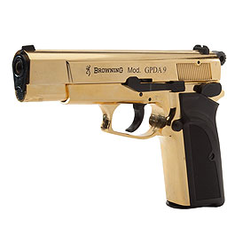 Browning GPDA 9 Schreckschuss Pistole Kal. 9mm P.A.K. gold finish + 50 Schuss Pobjeda Black Blitz Bild 1 xxx: