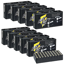 Pobjeda Black Blitz Knallpatronen 9mm P.A.K. schwarze Messinghlse 500 Schuss