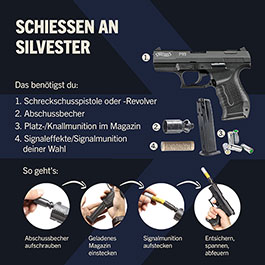 Zink Desert Gold Sternbombetten Goldglitter - 20 Schuss Signaleffekte für Schreckschusswaffen Bild 3