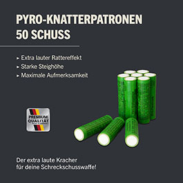 Kleinbild 1 Zink Feuerwerk Pyro-Knatterpatronen 50 Schuss Signaleffekte fr Schreckschusswaffen