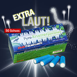 Zink Feuerwerk Pyro-Knatterpatronen mit Silberkomet 50 Schuss Signaleffekte fr Schreckschusswaffen