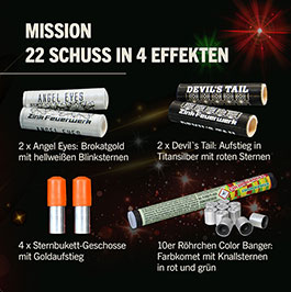 Kleinbild 1 Zink Feuerwerk Mission 22-teilig Signaleffekte fr Schreckschusswaffen