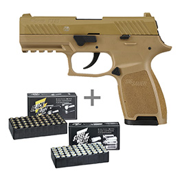 Sig Sauer P320 Schreckschuss Pistole 9mm P.A.K. dark earth inkl. 100 Schuss Platzpatronen