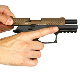 Sig Sauer P320 Schreckschuss Pistole 9mm P.A.K. midnight bronze inkl. 100 Schuss Platzpatronen Bild 6
