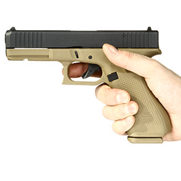 Glock 17 Gen5 Schreckschuss Pistole 9mm P.A.K. coyote French Army Edition inkl. Glock Koffer und Wechsel-Griffrücken Bild 3