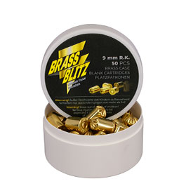 Pobjeda Brass Blitz Knallpatronen Kal. 9 mm R.K. 50 Stck - Messinghlse