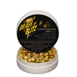 Pobjeda Brass Blitz Knallpatronen Kal. 6 mm Flobert 100 Stck - Messinghlse